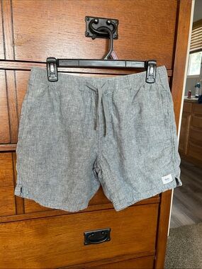 Men’s Katin Gray Cotton-Blend Drawstring Casual Shorts size small